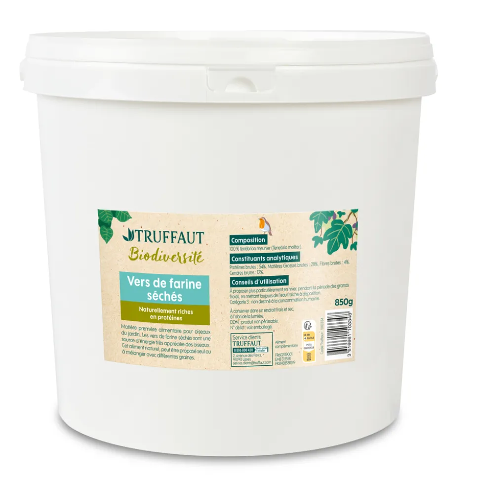 TRUFFAUT BIODIVERSITÉ - Vers de farine séchés - 850g