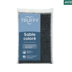TRUFFY - Sable coloré pour aquarium d'eau douce Truffy bleu/noir 5Kg