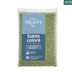 TRUFFY - Sable coloré pour aquarium d'eau douce Truffy vert 1Kg