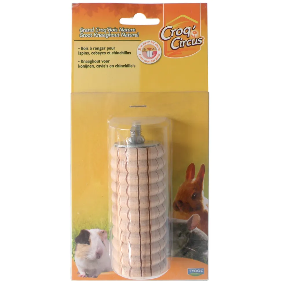 TYROL - Grand croq bois nature : blanc nature l. 11 x d. 4 cm
