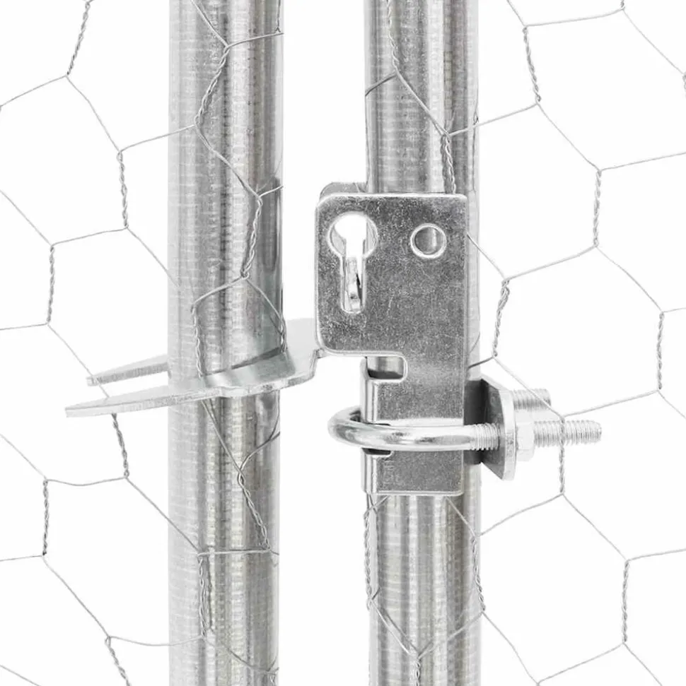 VIDAXL - Poulailler avec toit 2,5x4x2,25 m acier galvanisé