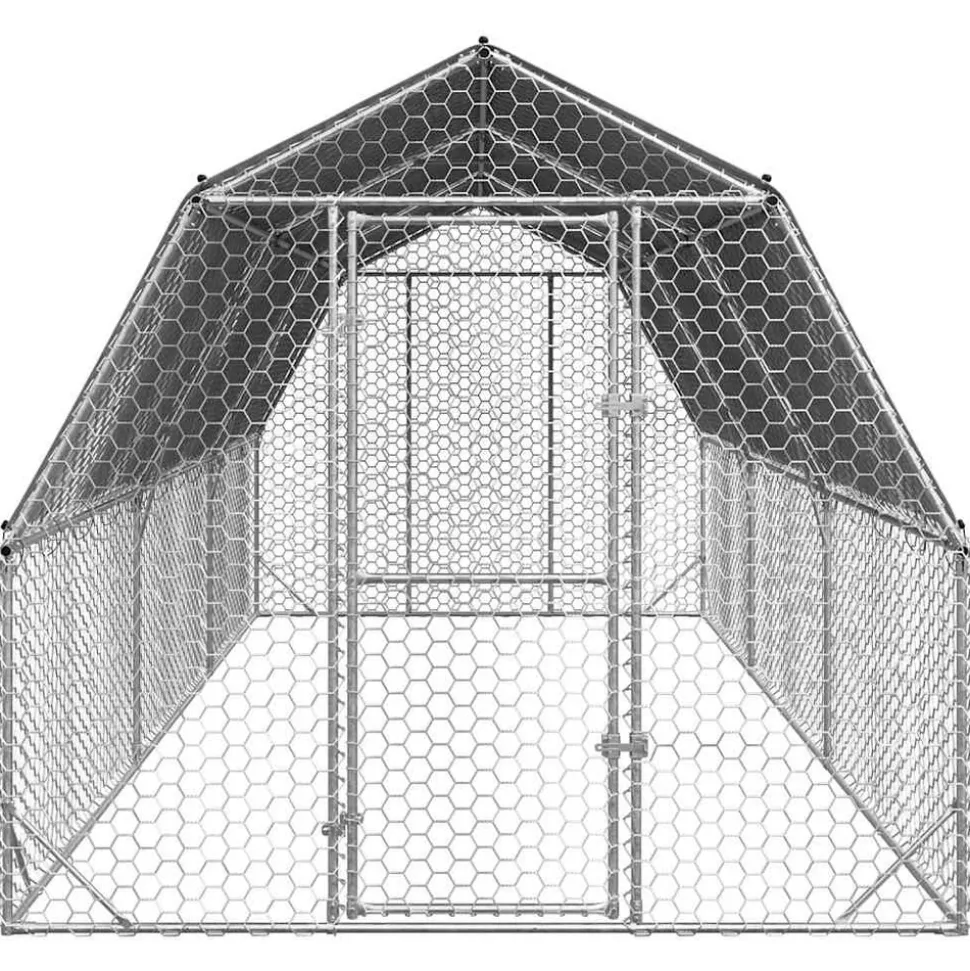 VIDAXL - Poulailler avec toit 2,5x6x2,25 m acier galvanisé