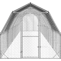 VIDAXL - Poulailler avec toit 2,5x12x2,25 m acier galvanisé