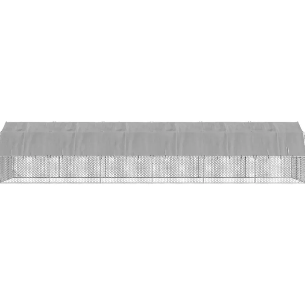 VIDAXL - Poulailler avec toit 2,5x12x2,25 m acier galvanisé