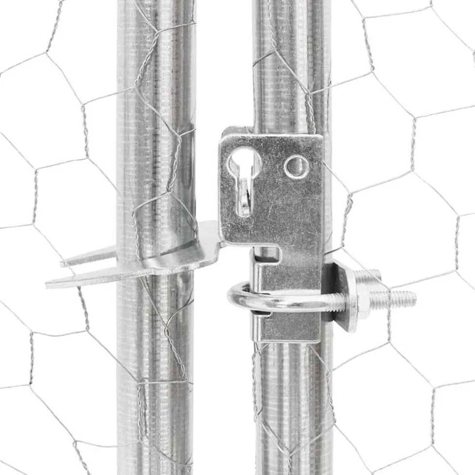 VIDAXL - Poulailler avec toit 2,5x10x2,25 m acier galvanisé