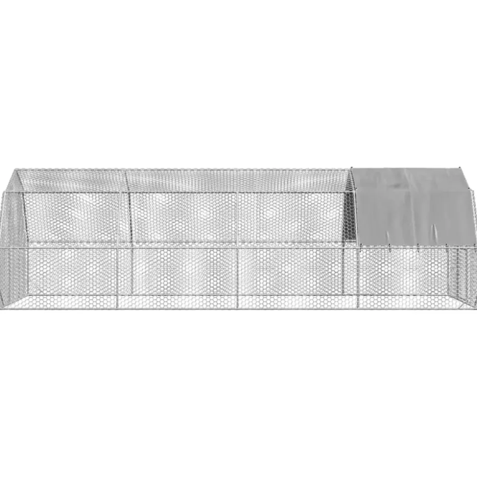 VIDAXL - Poulailler avec toit 2,5x8x2,25 m acier galvanisé