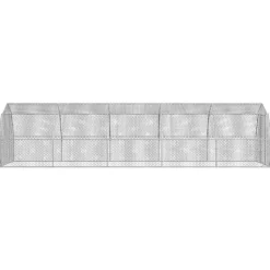 VIDAXL - Poulailler 2,5x10x2,25 m acier galvanisé