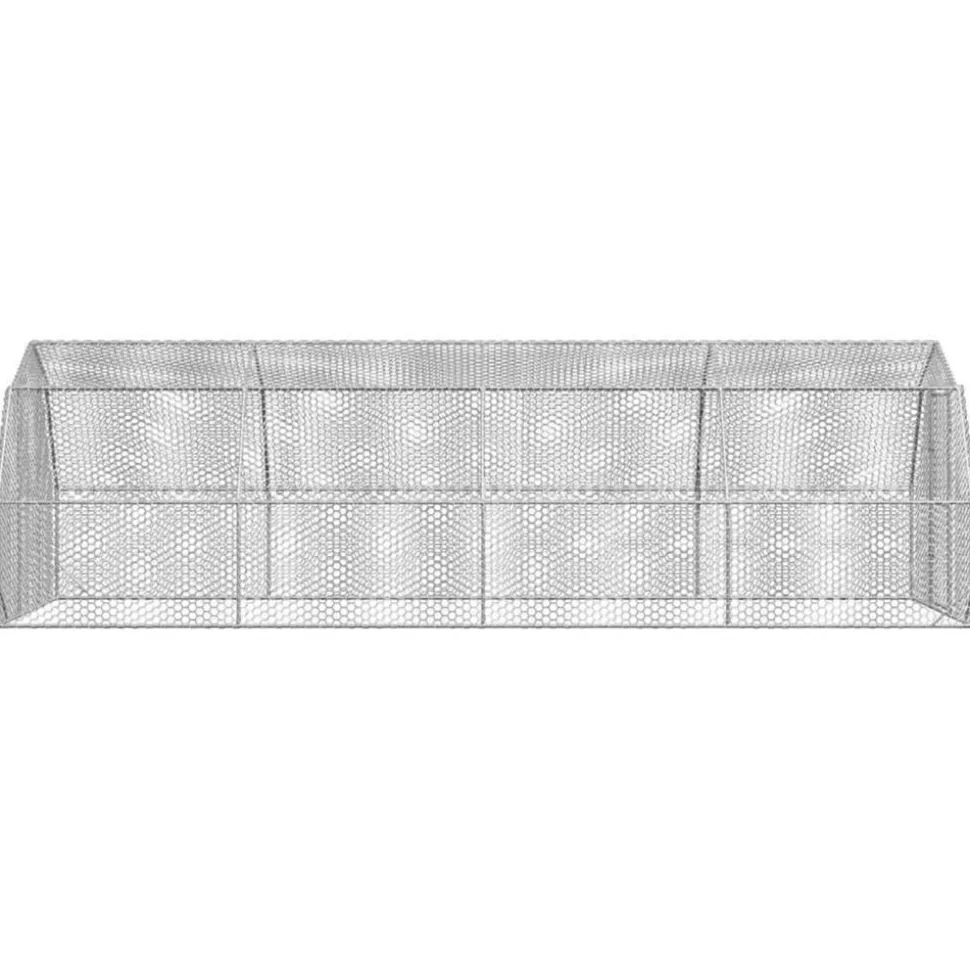 VIDAXL - Poulailler 2,5x8x2,25 m acier galvanisé