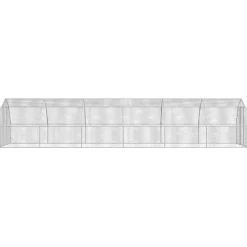 VIDAXL - Poulailler 2,5x12x2,25 m acier galvanisé