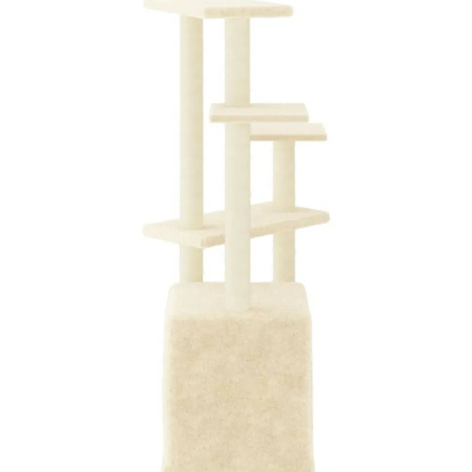 VIDAXL - Arbre à chat avec griffoirs en sisal crème 107,5 cm