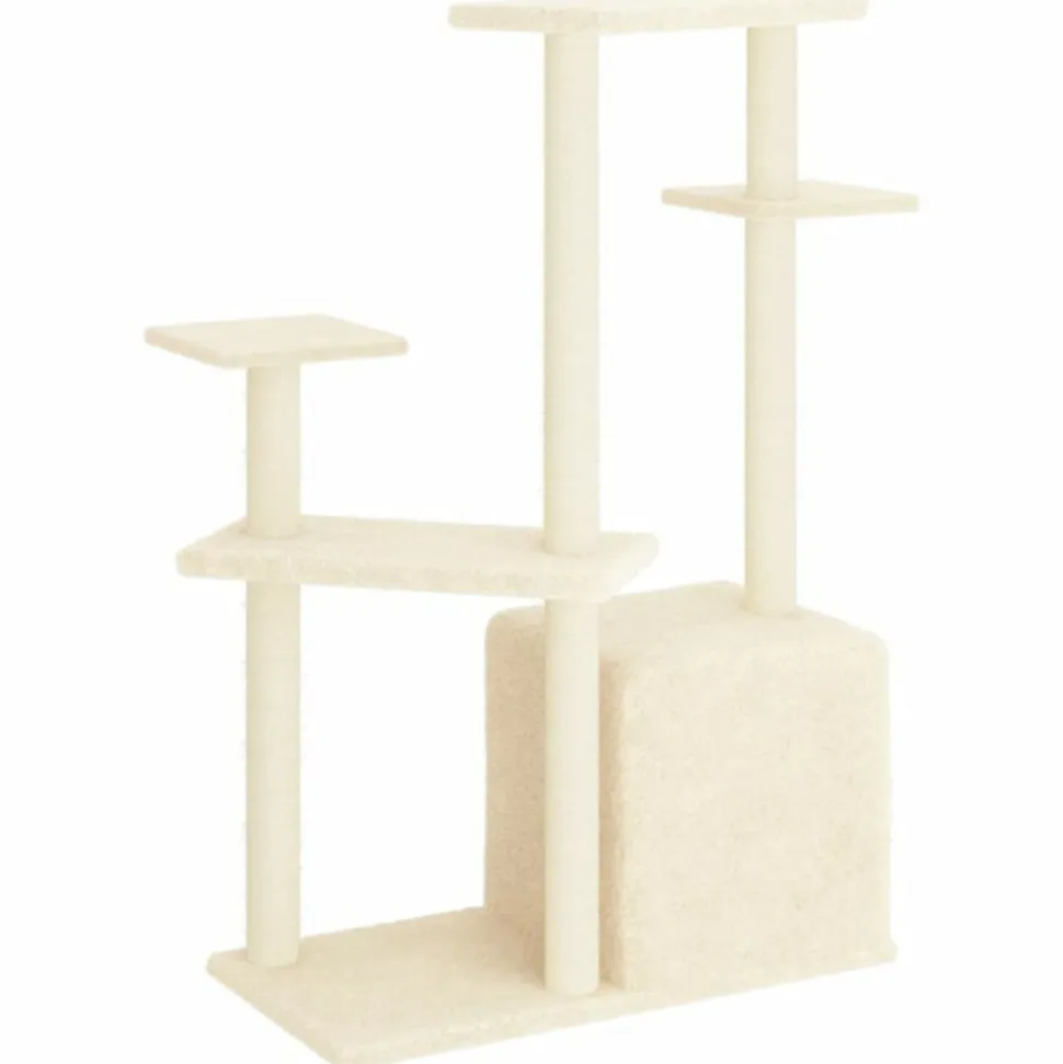 VIDAXL - Arbre à chat avec griffoirs en sisal crème 107,5 cm