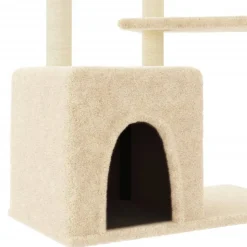 VIDAXL - Arbre à chat avec griffoirs en sisal crème 107,5 cm