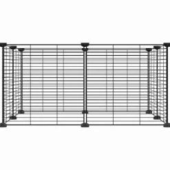 VIDAXL - Cage animaux de compagnie à 8 panneaux noir 35x35 cm acier