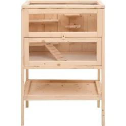 VIDAXL - Cage à hamster 55x40x80 cm bois massif de sapin