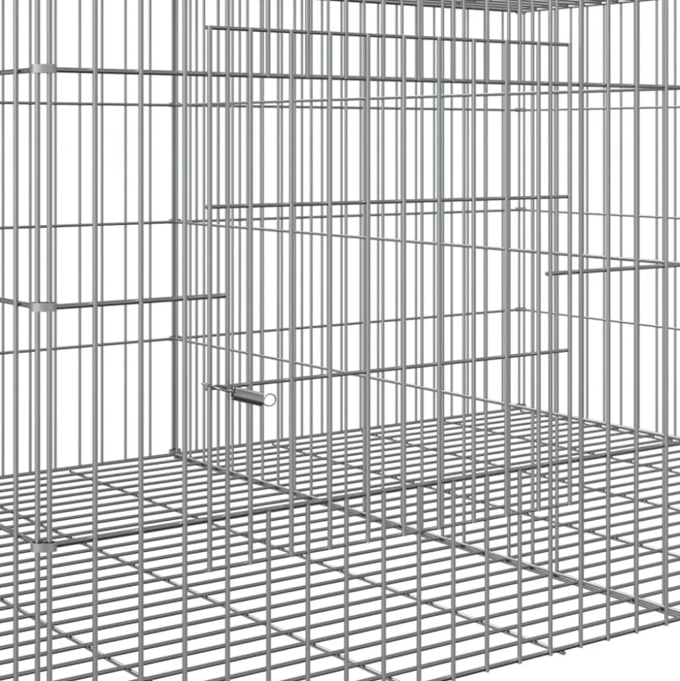VIDAXL - Cage à lapin 6 panneaux 327x79x54 cm fer galvanisé