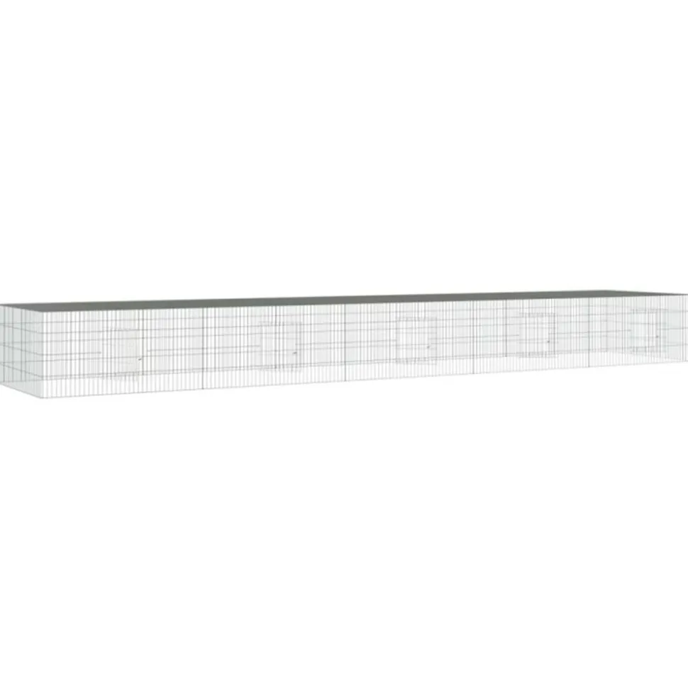 VIDAXL - Cage à lapin 5 panneaux 541x109x54 cm fer galvanisé