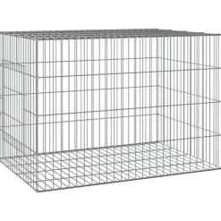 VIDAXL - Cage à lapin 78x54x54 cm fer galvanisé