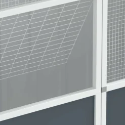 VIDAXL - Cage à oiseaux anthracite 115x78x200 cm acier galvanisé