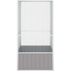 VIDAXL - Cage à oiseaux gris 111x107x211,5 cm acier galvanisé