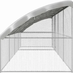 VIDAXL - Cage à poules argent 800 x 200 x 198.5 cm acier galvanisé