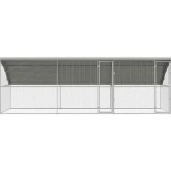 VIDAXL - Cage à poules argent 600 x 200 x 198.5 cm acier galvanisé