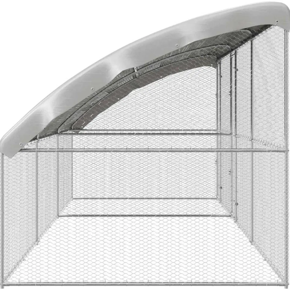 VIDAXL - Cage à poules argent 600 x 200 x 198.5 cm acier galvanisé