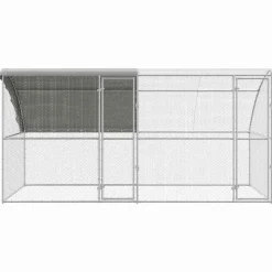 VIDAXL - Cage à poules argent 400 x 200 x 198.5 cm acier galvanisé