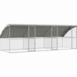 VIDAXL - Cage à poules argent 600 x 200 x 198.5 cm acier galvanisé