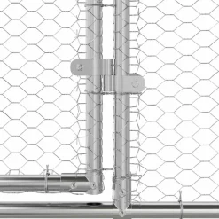 VIDAXL - Cage à poules argent 800 x 200 x 198.5 cm acier galvanisé