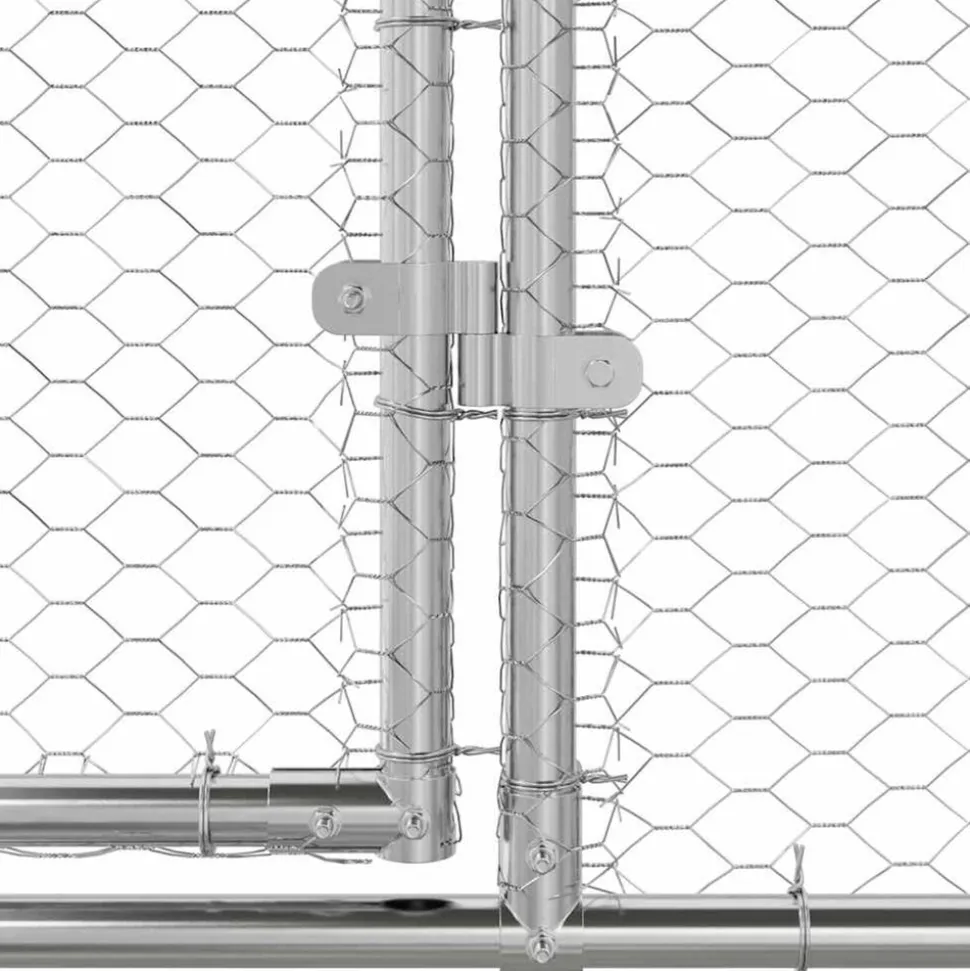 VIDAXL - Cage à poules argent 800 x 200 x 198.5 cm acier galvanisé