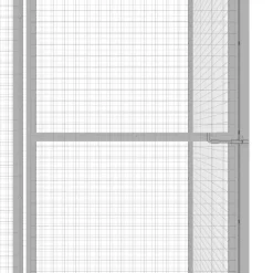 VIDAXL - Cage pour chat 4,5x1,5x1,5 m acier galvanisé