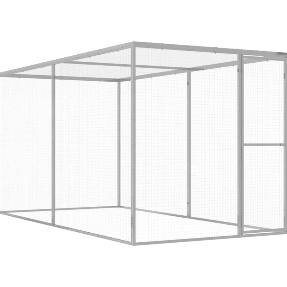 VIDAXL - Cage pour chat 3x1,5x1,5 m acier galvanisé