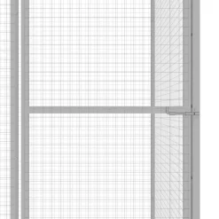VIDAXL - Cage pour chat 3x1,5x1,5 m acier galvanisé