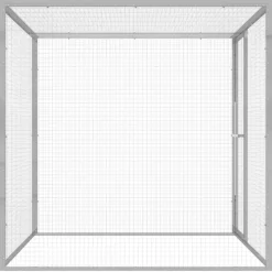 VIDAXL - Cage pour chat 1,5x1,5x1,5 m acier galvanisé