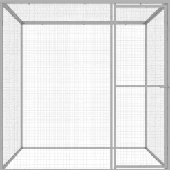 VIDAXL - Cage pour chat 1,5x1,5x1,5 m acier galvanisé