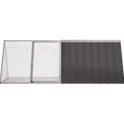 VIDAXL - Cage pour lapin anthracite 201,5x80,5x71 cm acier galvanisé