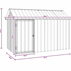 VIDAXL - Cage pour oiseaux anthracite 215 x 112 x 141 cm acier galvanisé