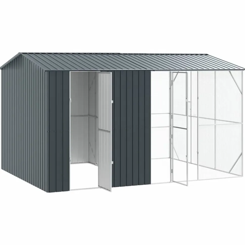 VIDAXL - Cage pour oiseaux anthracite 430 x 310 x 247 cm acier galvanisé