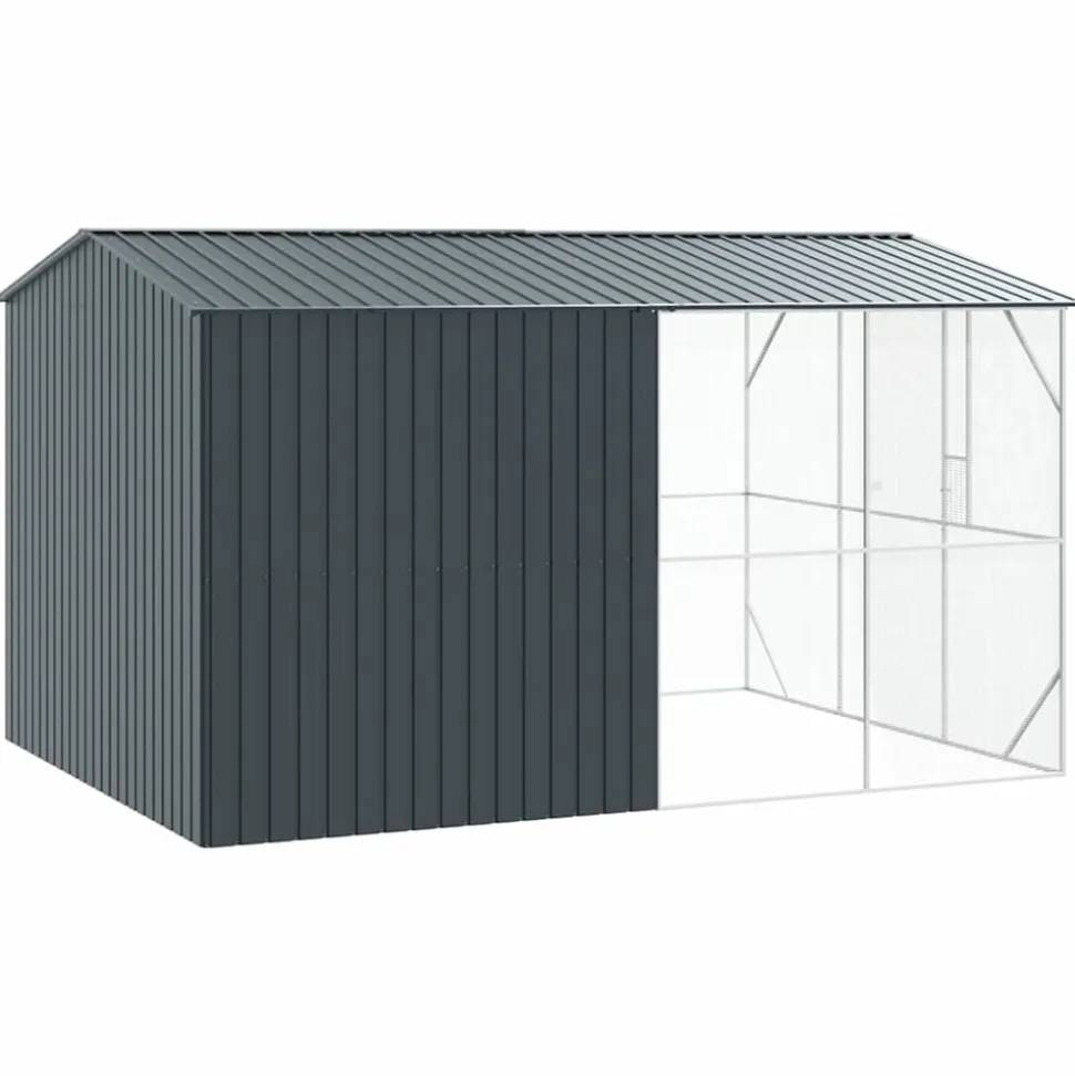 VIDAXL - Cage pour oiseaux anthracite 430 x 310 x 247 cm acier galvanisé