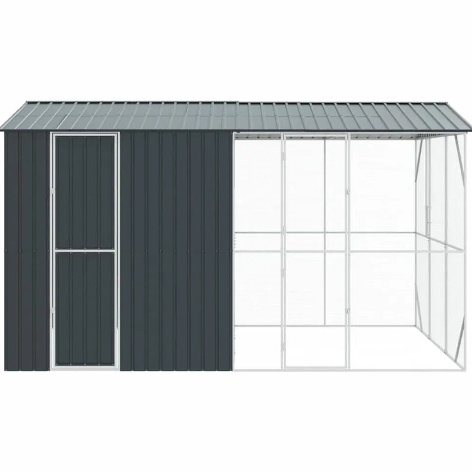 VIDAXL - Cage pour oiseaux anthracite 430 x 310 x 247 cm acier galvanisé