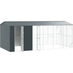 VIDAXL - Cage pour oiseaux anthracite 645 x 310 x 247 cm acier galvanisé