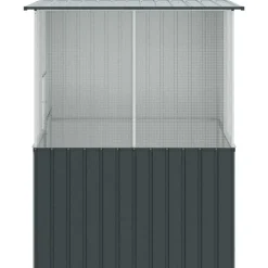 VIDAXL - Cage pour oiseaux anthracite 154 x 154 x 200 cm acier galvanisé