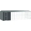 VIDAXL - Cage pour oiseaux anthracite 860 x 310 x 247 cm acier galvanisé