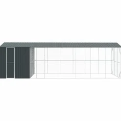 VIDAXL - Cage pour oiseaux anthracite 860 x 310 x 247 cm acier galvanisé