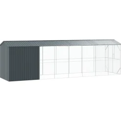 VIDAXL - Cage pour oiseaux anthracite 860 x 208 x 247 cm acier galvanisé