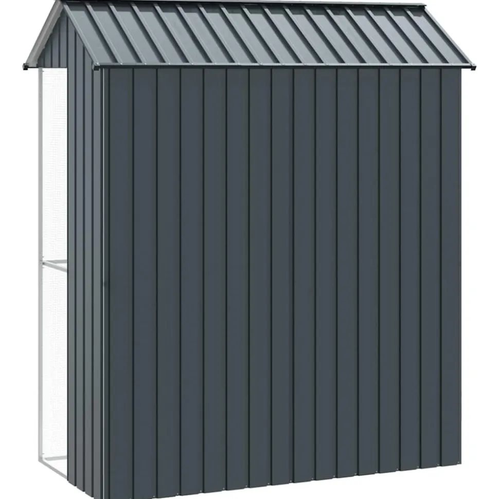 VIDAXL - Cage pour oiseaux anthracite 215 x 110 x 247 cm acier galvanisé
