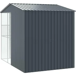 VIDAXL - Cage pour oiseaux anthracite 215 x 310 x 247 cm acier galvanisé