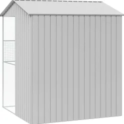 VIDAXL - Cage pour oiseaux gris 215 x 210 x 247 cm acier galvanisé