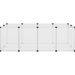 VIDAXL - Cage pour petits animaux transparent 144x74x46,5 cm pp et acier