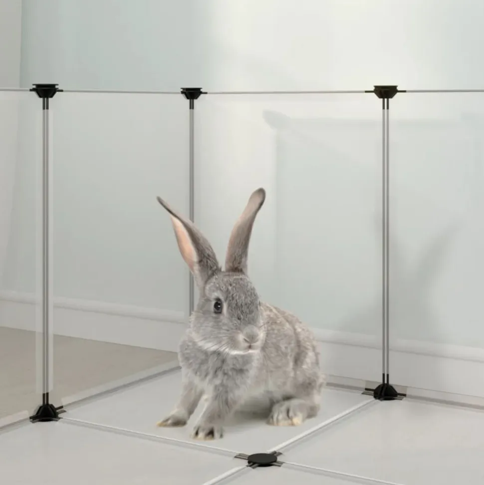 VIDAXL - Cage pour petits animaux transparent 144x74x46,5 cm pp et acier